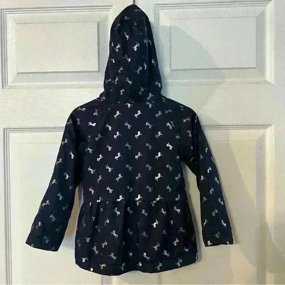 OshKosh B’Gosh Girls Hooded Winter Coat Navy Rose Hold Unicorn Size 24 Months - Picture 3 of 6